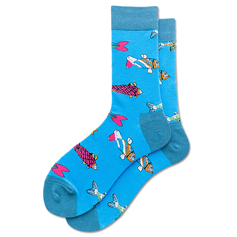 Hot Spring Tide Models With Long-barreled Socks HAPPY SOCKS Socks Personalized Socks For Men